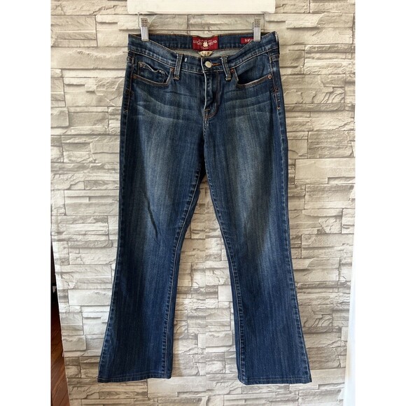 LUCKY BRAND Y2K Sofia Bootcut Flare Leg Denim Jeans Sz 6/28 Dark Wash - Picture 1 of 11